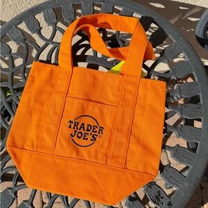 Trader Joe‘s Mini Canvas Tote - Orange 🧡Halloween Collection